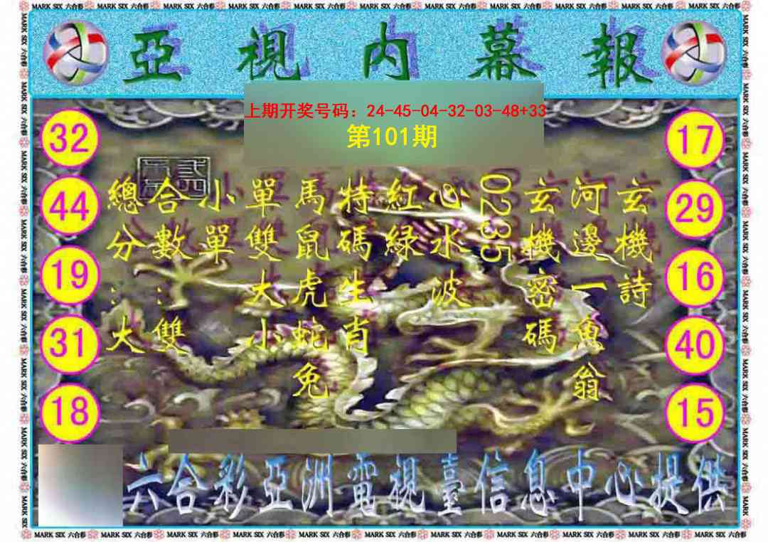 101期亚视内幕报[图]